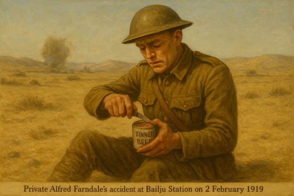 A person in uniform sitting in a field

AI-generated content may be incorrect.